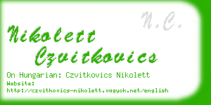 nikolett czvitkovics business card